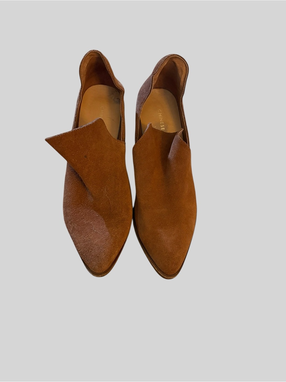 Chinese Laundry Women’s Brown Suede Pointed Slip-On Shoes